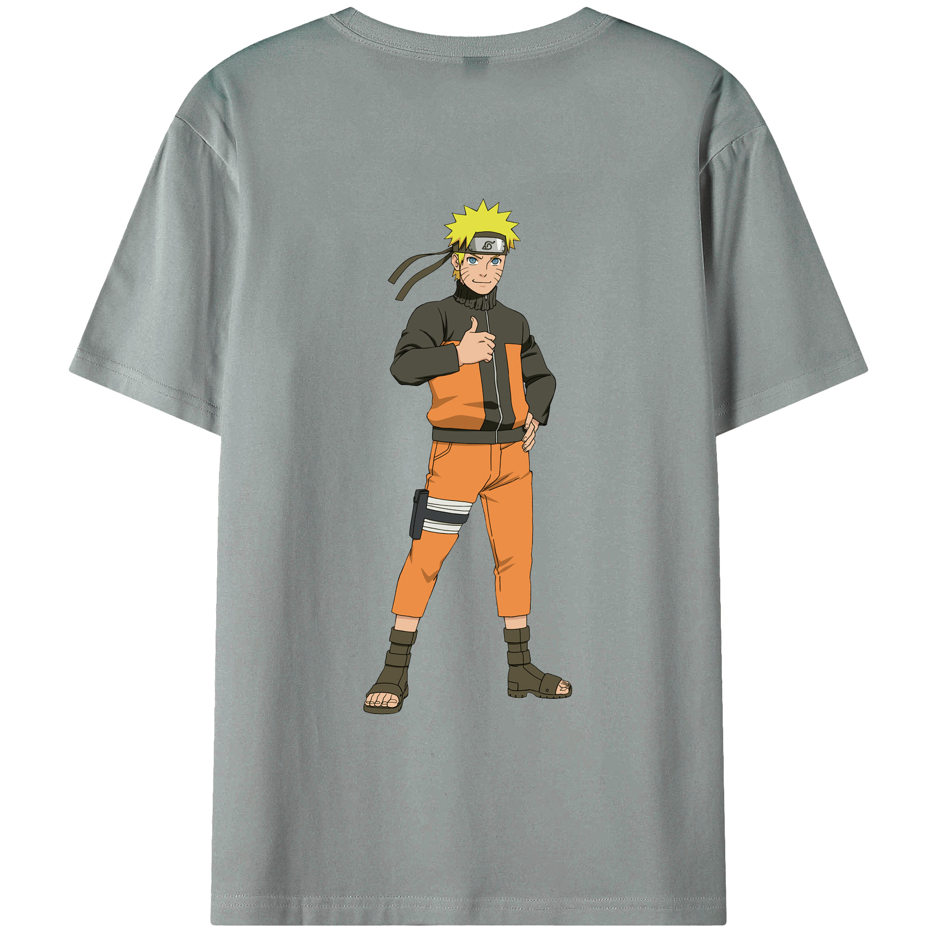 （画像用） NARUTO -ナルト- うずまき ナルト Uzumaki Naruto 綿100％ メンズ半袖Tシャツ（バックプリント） 通気性